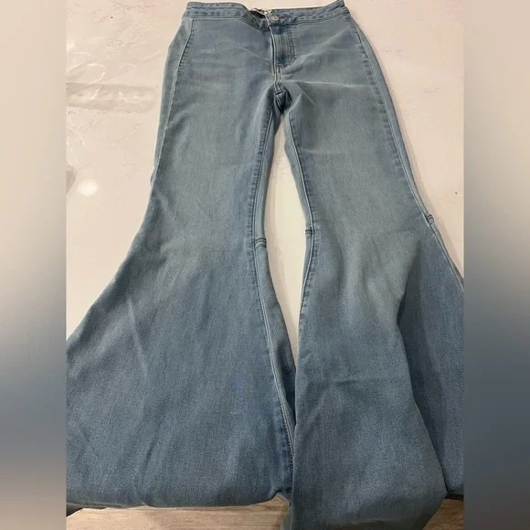 We The Free Light Blue Flare Jeans - Picture 2 of 8